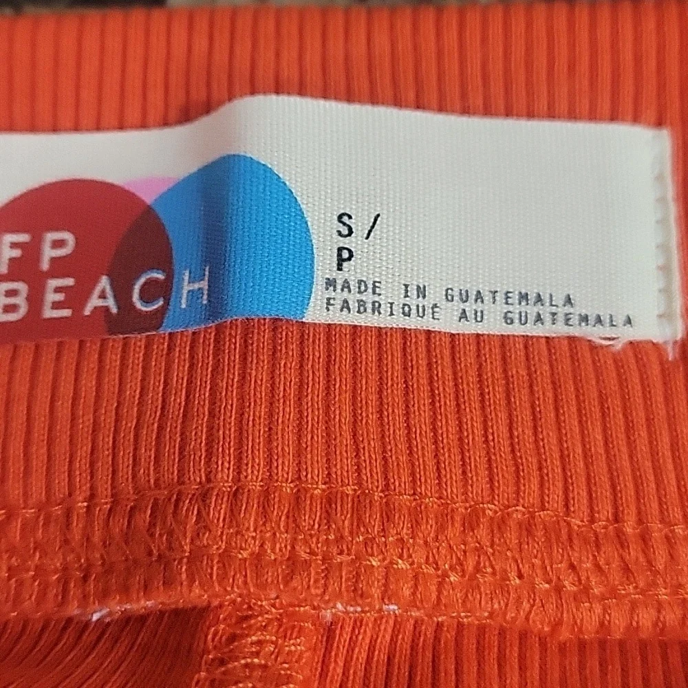 FP Beach, Orange Knit Skirt, Size SP